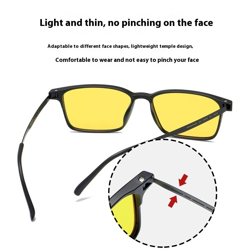Unisex Computer TR90 Night Vision Anti-Blue Light Glasses